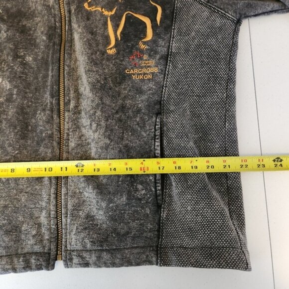 Vintage 90s Carcross Yukon Zip Sweatshirt Jacket 1990s Grunge Preppy Ski bear - Picture 8 of 11